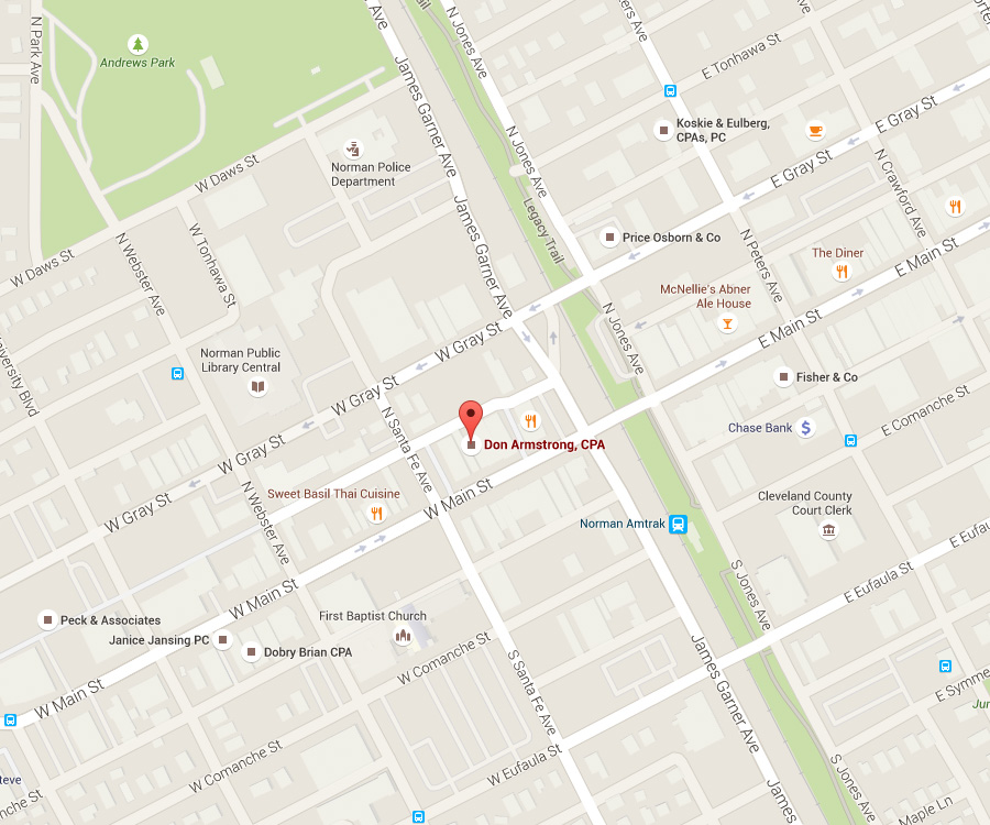 Google Map | Don W. Armstrong CPA, Inc.